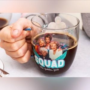 The‎ Golden Girls Squad 14 Ounce Glitter Handle Glass Mug